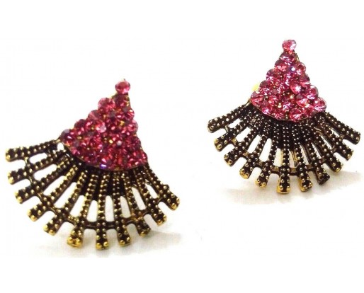 Golden Oxidized Earring Ethnic Imitation Jhumka Jhumki Jewelry Dangle Drop EA383